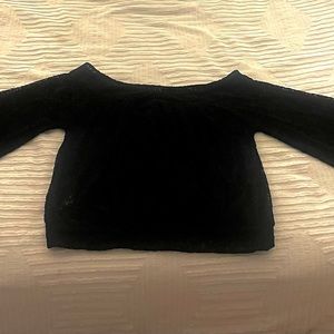 Free People Blouse. Over the shoulder. Worn ONCE. Lace. Good “going out” top.